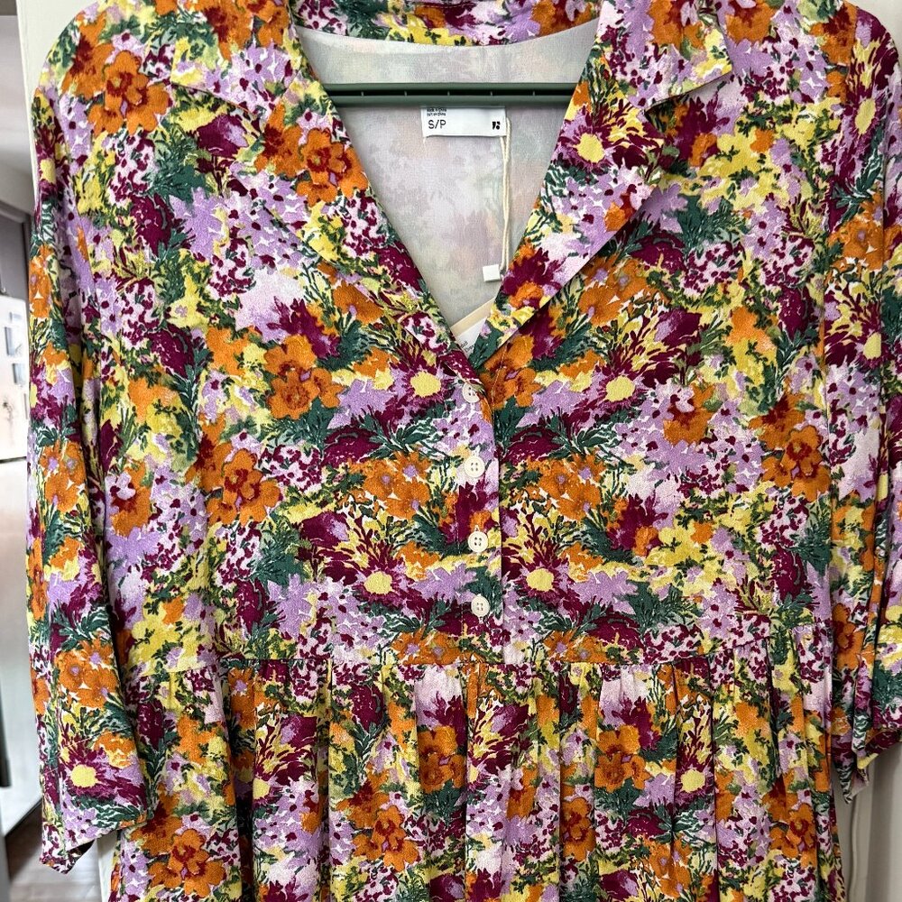 BNWT- Frank and Oak Babydoll Mulberry Dress - Picture 3 of 7